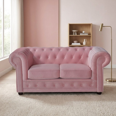 Chesterfield Bank Bank Bekleding Stof Leer Bank Bekleding Set 4-zits
