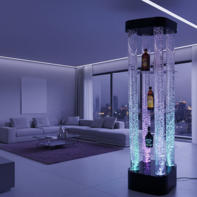 Led Water Wall Bar Shelf Column Water Columns Counter Designer
