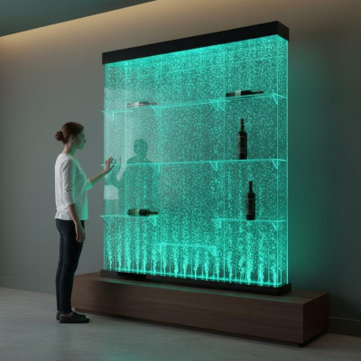 Toonbank Rekken Ontwerper Verlichte Led Watermuur Barrek Kolom