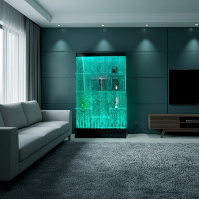Toonbank Rekken Ontwerper Verlichte Led Watermuur Barrek Kolom