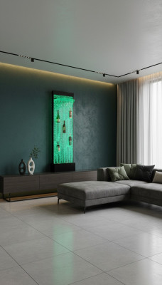 Wasserwand Zuilen Watermuur Plank Bar Kast Meubels LED
