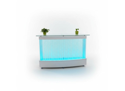 Watermuur Ontwerp Bar Balie Pilaar Verlichte Luxe Tafels