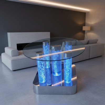 Water Design Tafel Salontafel Waterzuilen Pilaar Bank Tafels LED