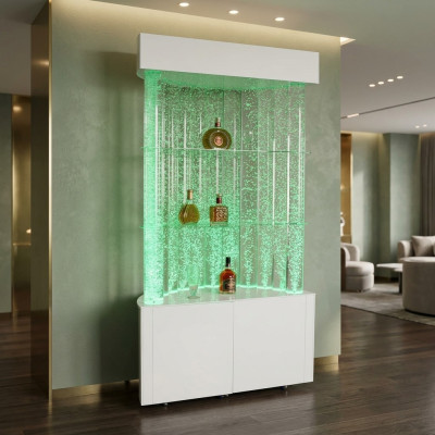 LED plank bar water wall column decor illuminated water walls bar counter