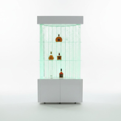 LED plank bar water wall column decor illuminated water walls bar counter