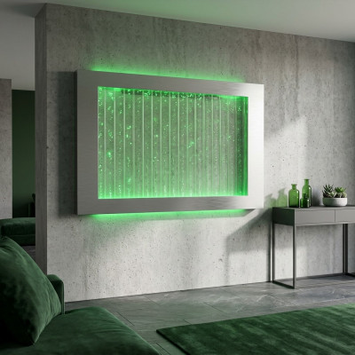 Wandpaneel met waterbellen LED waterval Designer waterelementafbeelding.
