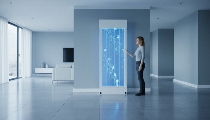 Scheidingswand Rek Kast Watermuur Pilaar Muren Watermuur LED