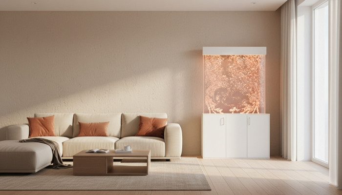 Scheidingswand Planken Kast Waterwand Decoratieve zuil Wanden Watermuur LED