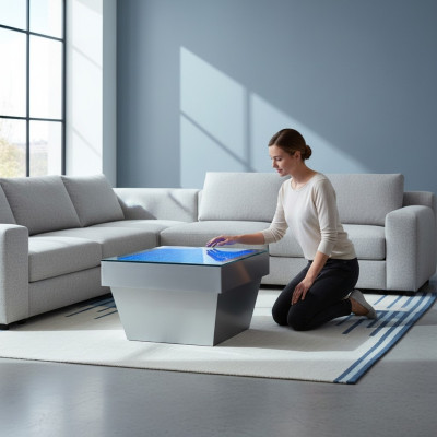 Ontwerp Tafel Salontafel Waterzuilen Zuilkolom Decoratiewaterbank Tafels LED