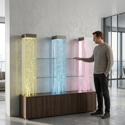 LED rek bar water muur kolom Verlichte waterwanden Bar balie Rek meubels