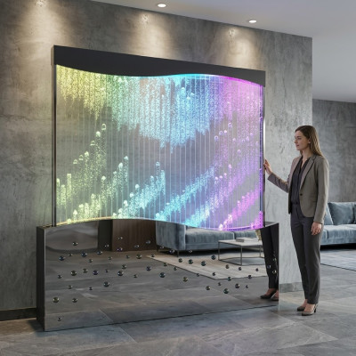 Wandpaneel bellenwater LED watermuur Ontwerper watermuur
