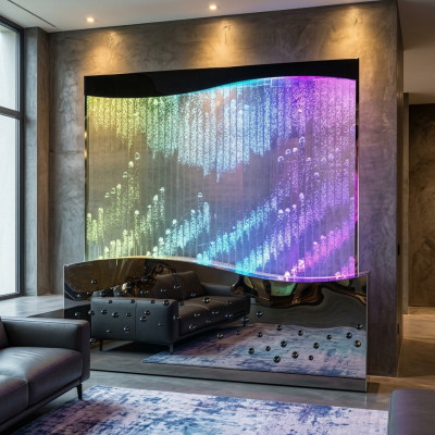 Wandpaneel bellenwater LED watermuur Ontwerper watermuur