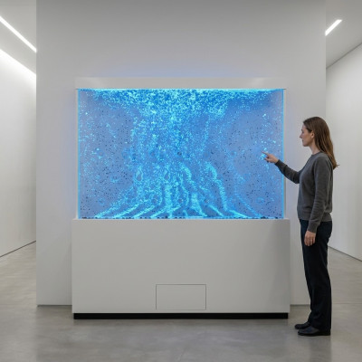 Moderne scheidingswand Water wanden LED Decoratieve waterval Verlichte muur