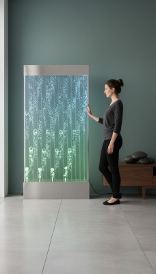 Muurpaneel met waterbellen LED Decoratieve waterwand Ontwerper waterwand