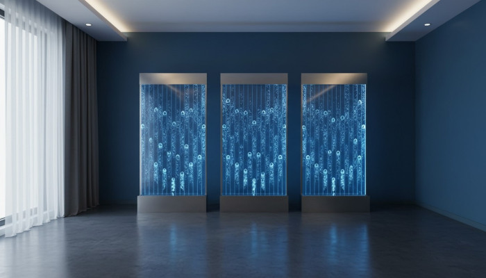 Wandpaneel met waterbellen LED Nieuwe watermuur Designer waterval Verlicht