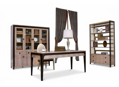 Kantoorset meubilair bureau tafel kast plank compleet 4-delig.