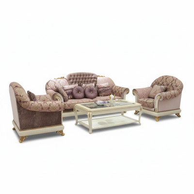 Sofaset 3+1+1 Zits Ontwerp Bankstellen Gestoffeerde Klassieke Banken