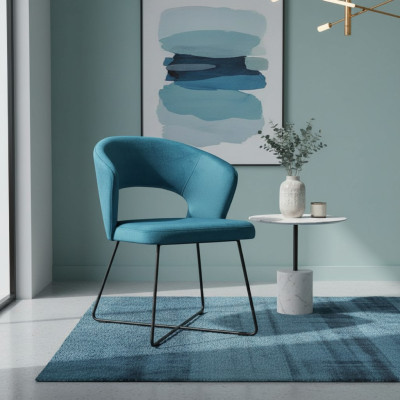 Stoel 4x eetkamer gestoffeerde stoel tv-lounge club zit textiel fauteuil set