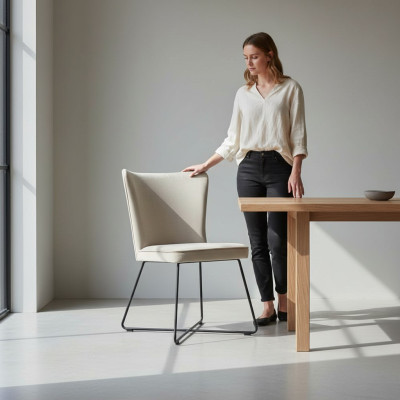 Stoel 6x Eetkamer TV Club Stof Zit Fauteuil Set Nieuw Lounge Stoelen