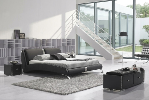 Modern bed - Gestoffeerd bed - Tweepersoonsbed - Designerbedden Set 180x200cm