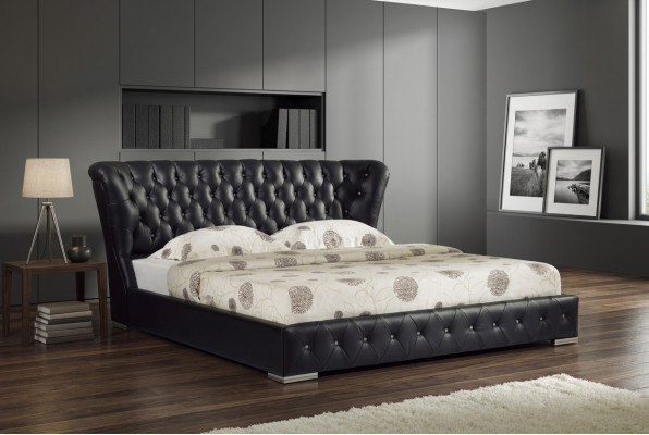 Boxspringbed Designer gestoffeerd bed Beddenhotel Chesterfield hotelbed