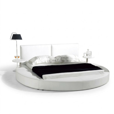 Rond Bed Modern Design Luxe Bekleding Ronde Bedden Textiel Stof.