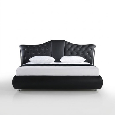 Chesterfield bed Design Klassieke bedden Dubbel lederen gestoffeerde slaapkamer.