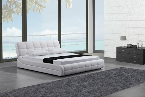 Modern bedden gewatteerde dubbele huwelijks luxe leren designer