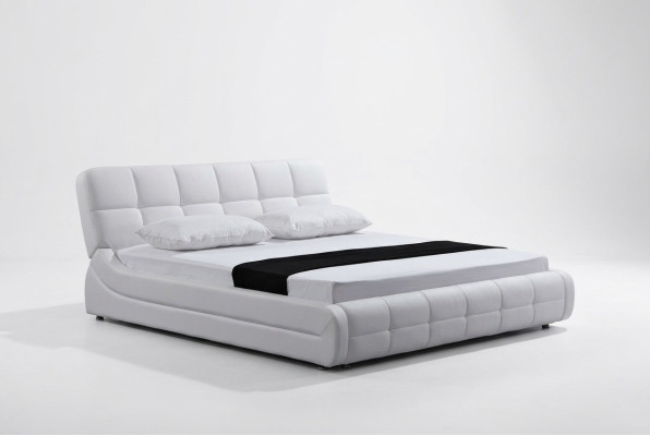 Modern bedden gewatteerde dubbele huwelijks luxe leren designer