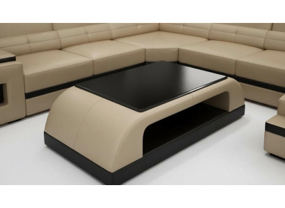 Leren salontafel Moderne tafel Moderne glazen tafel Ontwerptafels Glas