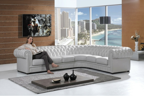 Leren bank hoekbank bank Chesterfield beklede hoekbank bank bankstellen