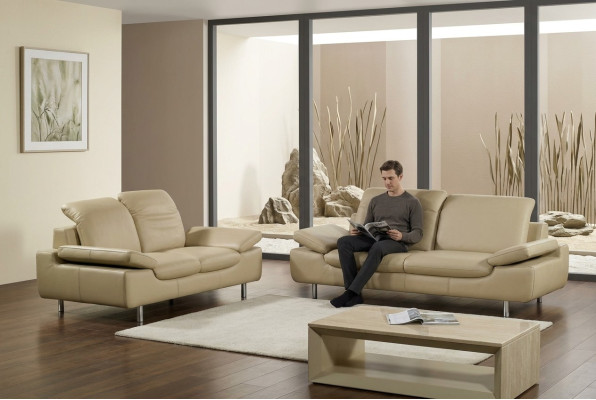 Sofa set Bank Bank Leren bank Zithoeksets Banken 3 1 Zitplaats