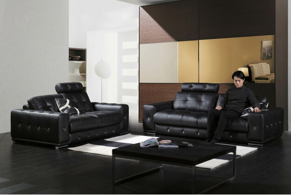 Sofasetgroep, set bankstellen, banken, gestoffeerd leer, 32 zitcombinaties