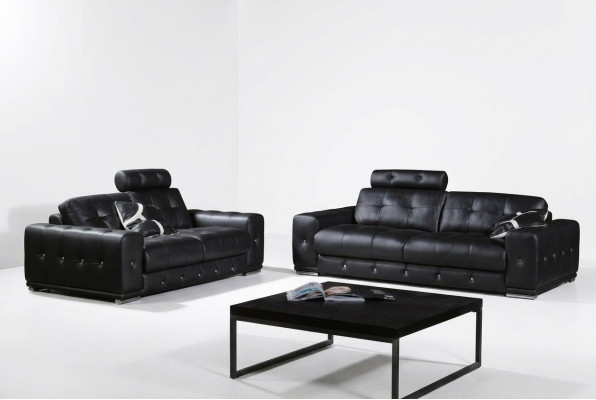 Sofasetgroep, set bankstellen, banken, gestoffeerd leer, 32 zitcombinaties