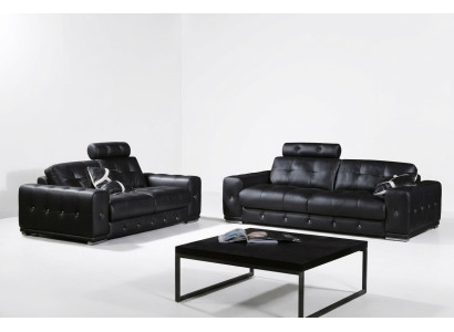 Sofasetgroep, set bankstellen, banken, gestoffeerd leer, 32 zitcombinaties
