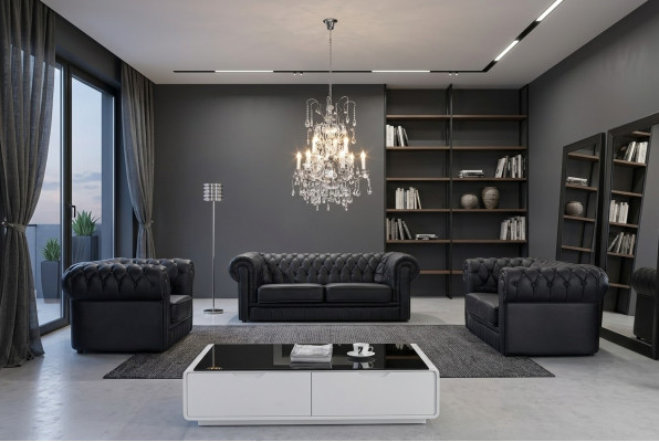 Ledersofa Bank Bank Bankstel Bankstel Ontwerp Moderne banken