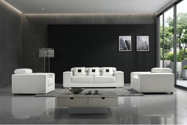 Set van 3-zits Lederen Bankstel Bankstel Bankstel Bankstel Bankstel Designerbank Nieuw