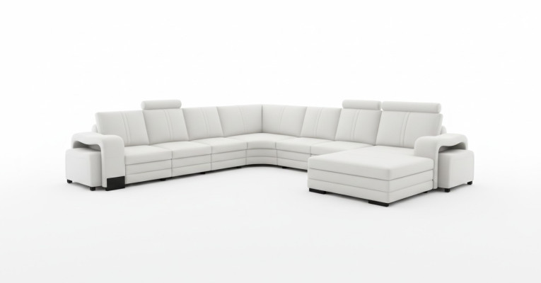 Woonkamer zitcombinatie bank kussens set loungebank bank + 2x voetenbank Woonkamer zitcombinatie bank kussens set loungebank bank + 2x voetenbank