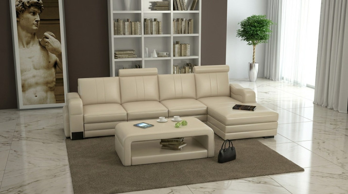 Leder Moderne Bankwoonlandschap Leren Bankstel Bank L-vorm