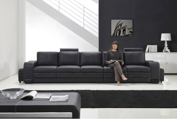 Ontwerp bekleding luxe zitbank bank lederen textielbank 5-zits vijfzits xlmeubels