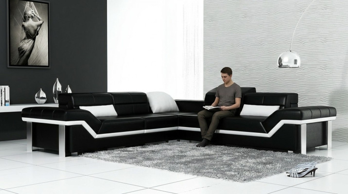 Leren hoekbank L-vorm bank woonlandschap hoekbank set ontwerp decor modern  Leren hoekbank L-vorm bank woonlandschap hoekbank set ontwerp decor modern.