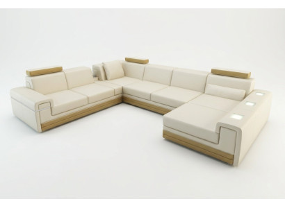 Leren bankstel Bankstel Hoekbank Hoekbank Set Ontwerp Modern Sofa
