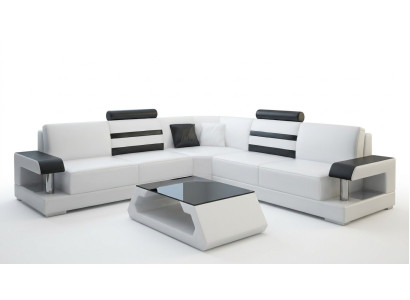 Hoekbank Leren Bank Bank Bekleding Hoek Zit Woonlandschap Set L Vorm