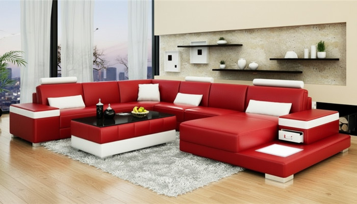 Designer bank bank hoekbank luxe gestoffeerde set woonlandschap U-vorm nieuw
