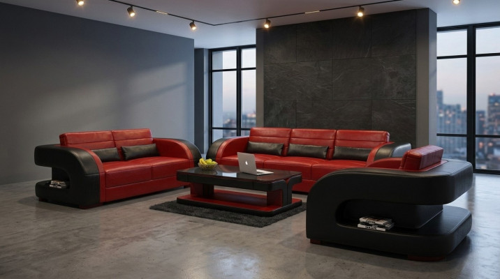 Bankstel 3+2+1 zitsset Modern Design Bank Bekleding Bankstelsels Bank
