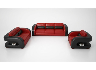 Luxe woonkamerbankstel 3+2 set, leren bekleding bankstellen.