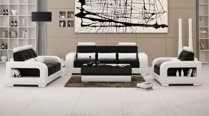 Sofa set 3+2 zits set Designbank Bekleding Banken Bank Modern