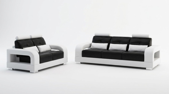 Sofa set 3+2 zits set Designbank Bekleding Banken Bank Modern