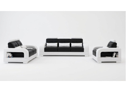 Leren bank Couch Bankstel 3+1+1 Zits suites Design Woonkamer