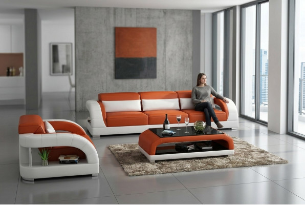 Bankstel Bankstel 3+2 zits set design gestoffeerde banken bankstel modern